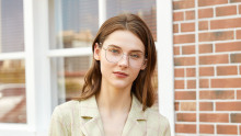 High Quality Women Fashion Frame Metal Slim Frames Optical With Eye Protection Glasses Model Number:HS0493