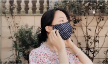 China 2020 Hot Sale Black Custom Cotton Cloth Reusable Washable Face Mask Face Cover with Adjustable Strap manufacturers-CRAE