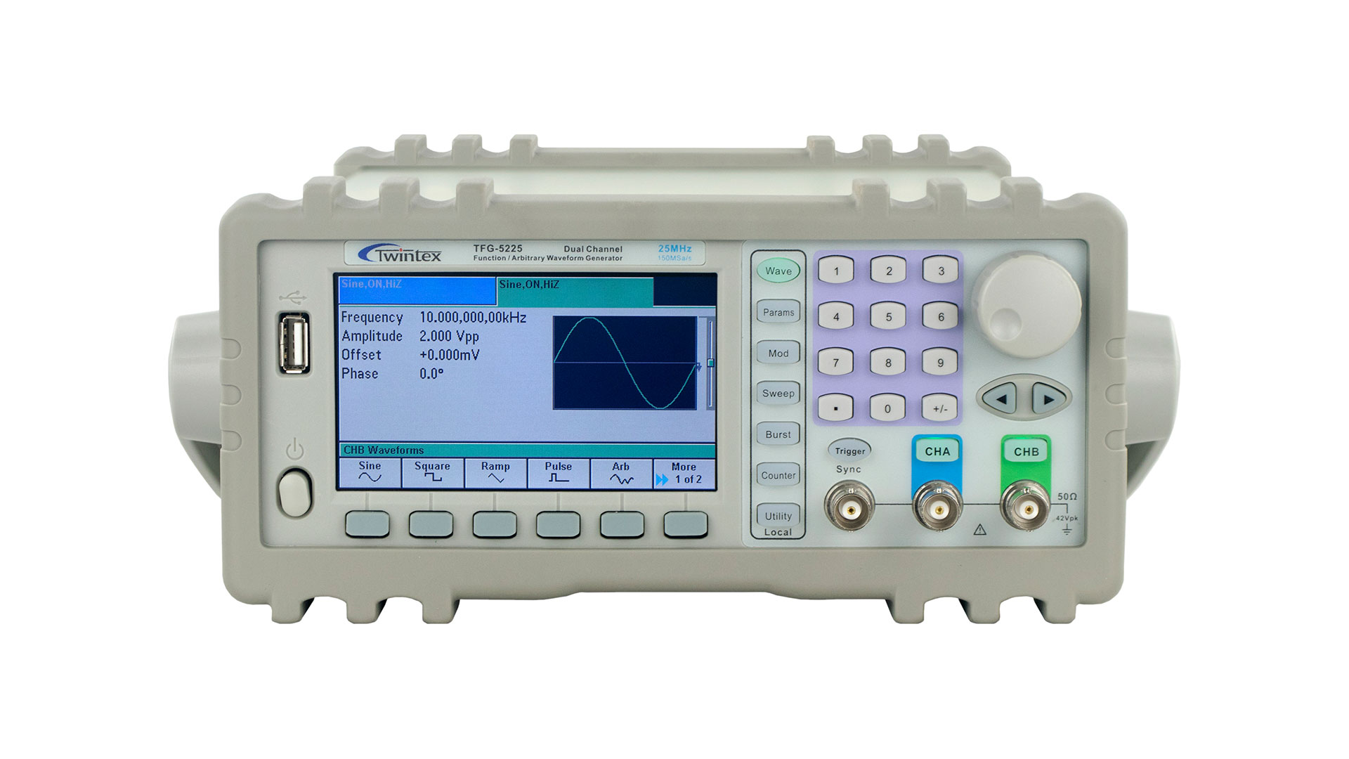 25MHz Square Wave FM PWM Pulse Programmable Dual Channel Arbitrary Waveform DDS Signal Generator