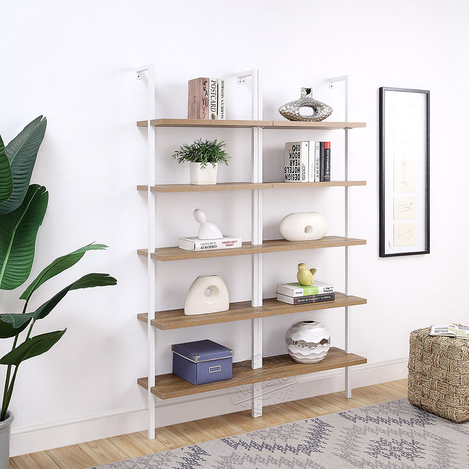 Home Office Storage Wall Ladder Shelf Bookcase