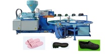 Sole injection molding machine one mold one pair of sole production video