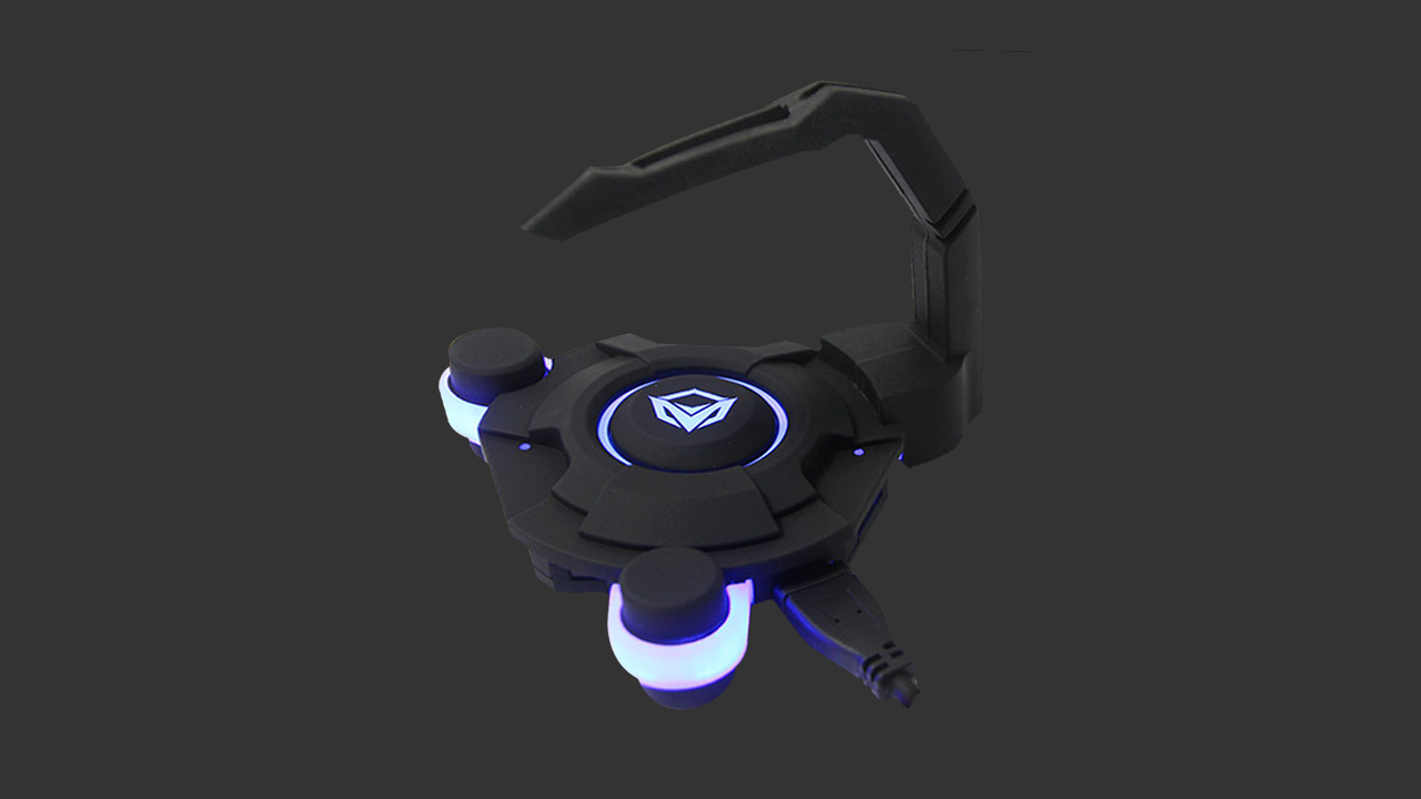 Lub Rooj Sib Tham Gaming Mouse Bungee Stand Hlau Cord Cable Holder