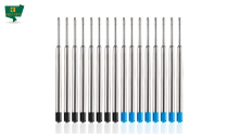 Replaceable 1.0mm Medium Point Metal Refill Ball Point Pen Refills Black & Blue Ink