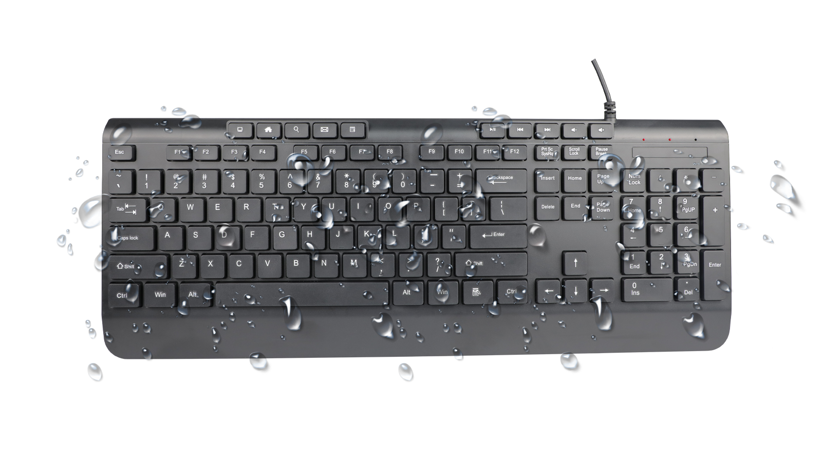 KY-K852MWP hoʻolālā Ergonomic IPX7 Office keyboard
