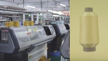 Our nylon yarn in sweater production