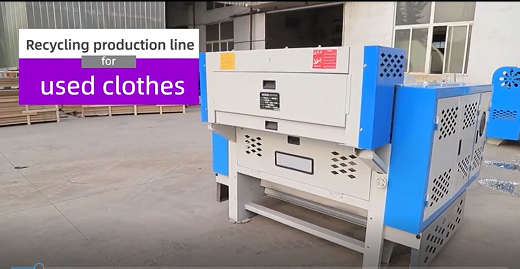 Профессиональная машина для вскрытия 400-4 л для переработки бывших в употреблении текстильных изделий.