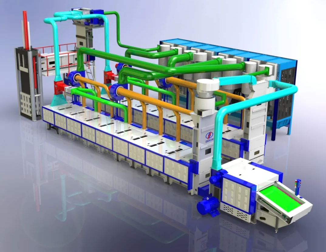 Yüksek verimli geri dönüştürülmüş iplik üretim hattı