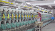 Core Spun Yarn Factory Display