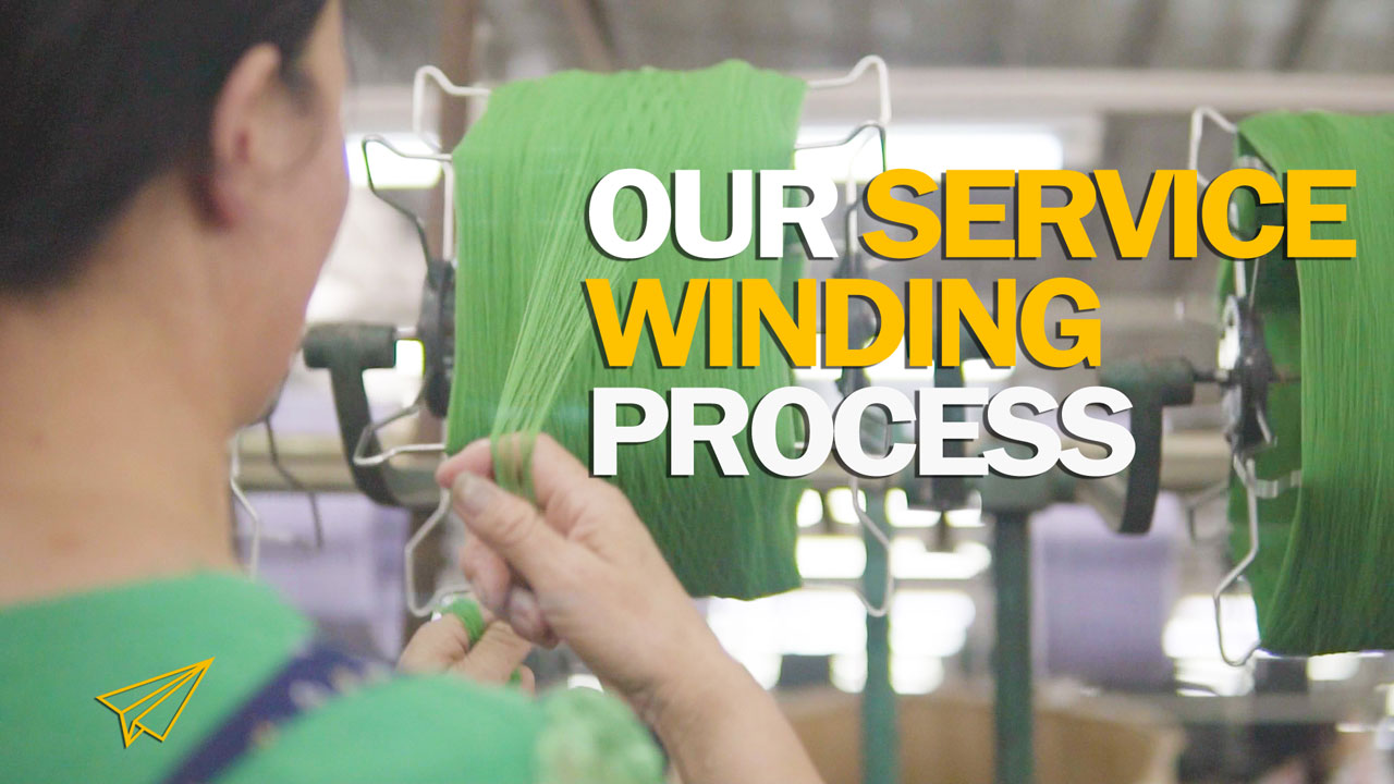 Yarn Winding - King Win Nylon Polyester Yarn Factory Shot
