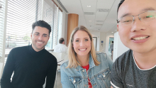 YIWU JUN BANG LEATHER CO.,LTD sales team went to visit USA brand distributor in New York and Los Angeles.