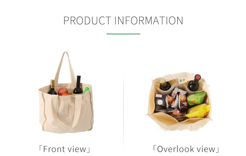 Venta al por mayor, bolsillos interiores múltiples personalizados, bolsas de supermercado para frutas y verduras, bolsa de compras de algodón orgánico reutilizable