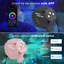Hot sell Baby Kid bedroom dream lamp Twinkling Work With Alexa & Google Home Smart Wifi Laser LED Starry Sky Galaxies Projector