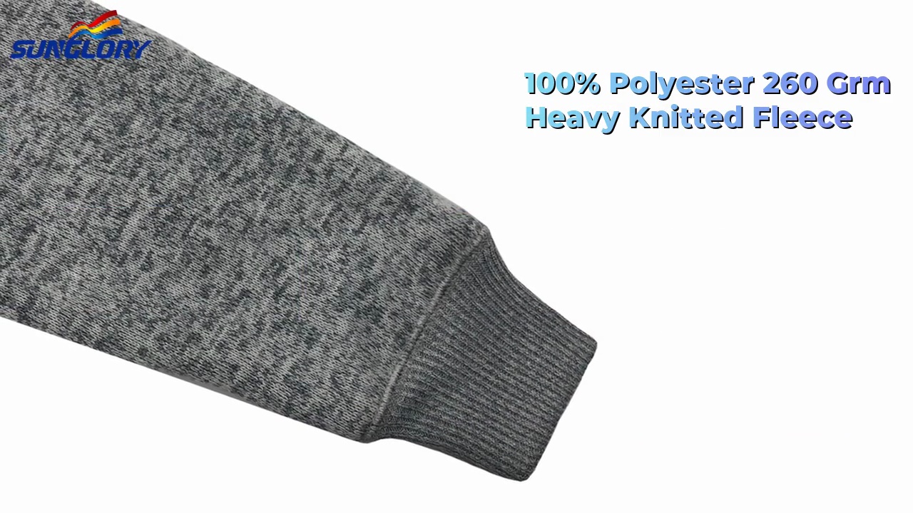 100% Polyester 260 Grm .Heavy Knitted Fleece.