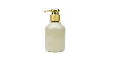 150ml Empty Pink PET Plastic Cosmetic Lotion Bottle With Gold Lotion Pump