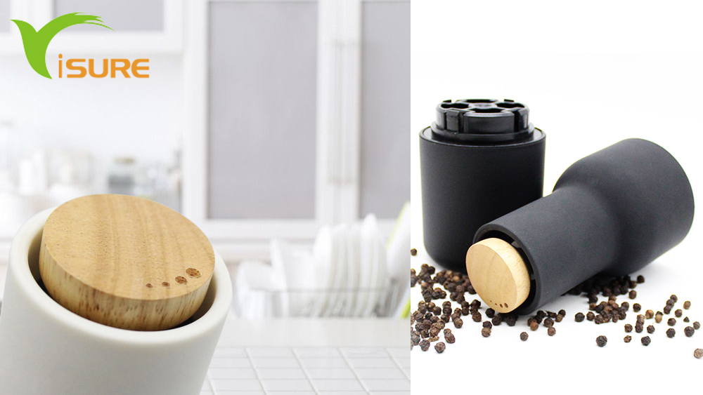 Keukenhandleiding Custom Ceramic Core Wood Salt en Pepper Grinder Set 9641