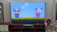 ALR UST Motorized Floor Rising Projector Screen with PET Crystal