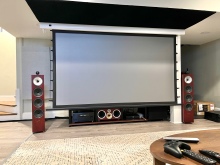 Motorized Tab Tension Projector Screen with ALR Black Crystal