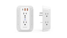 Best Quality 2021 newest USB wall charger 6-Outlet Extender with 20W PD Quick Charging USA plug wall tap socket Factory