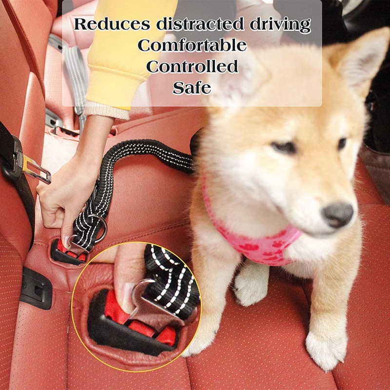 Car Seat Belt Dog Leash and dog
