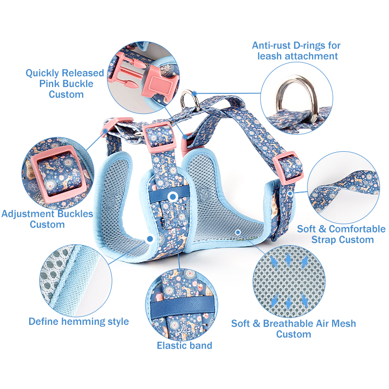 Customized Waterproof Breathable Dog Harness details