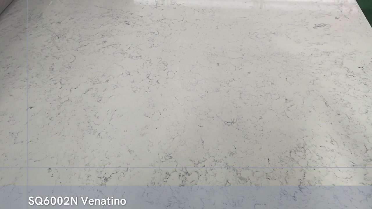 Bancada de pedra de quartzo artificial branco SQ6002N Carrara