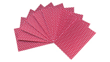 Red Stiff Felt with White Dots for DIY