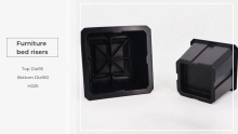 Latest Design High quality 8.8 inch Plastic adjustable bed leg furniture bed risers