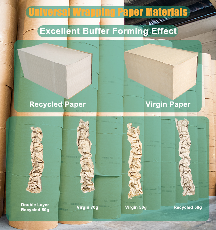 Industrial Smart Paper Void Fill Machine Size 131*91*237cm Kraft Paper