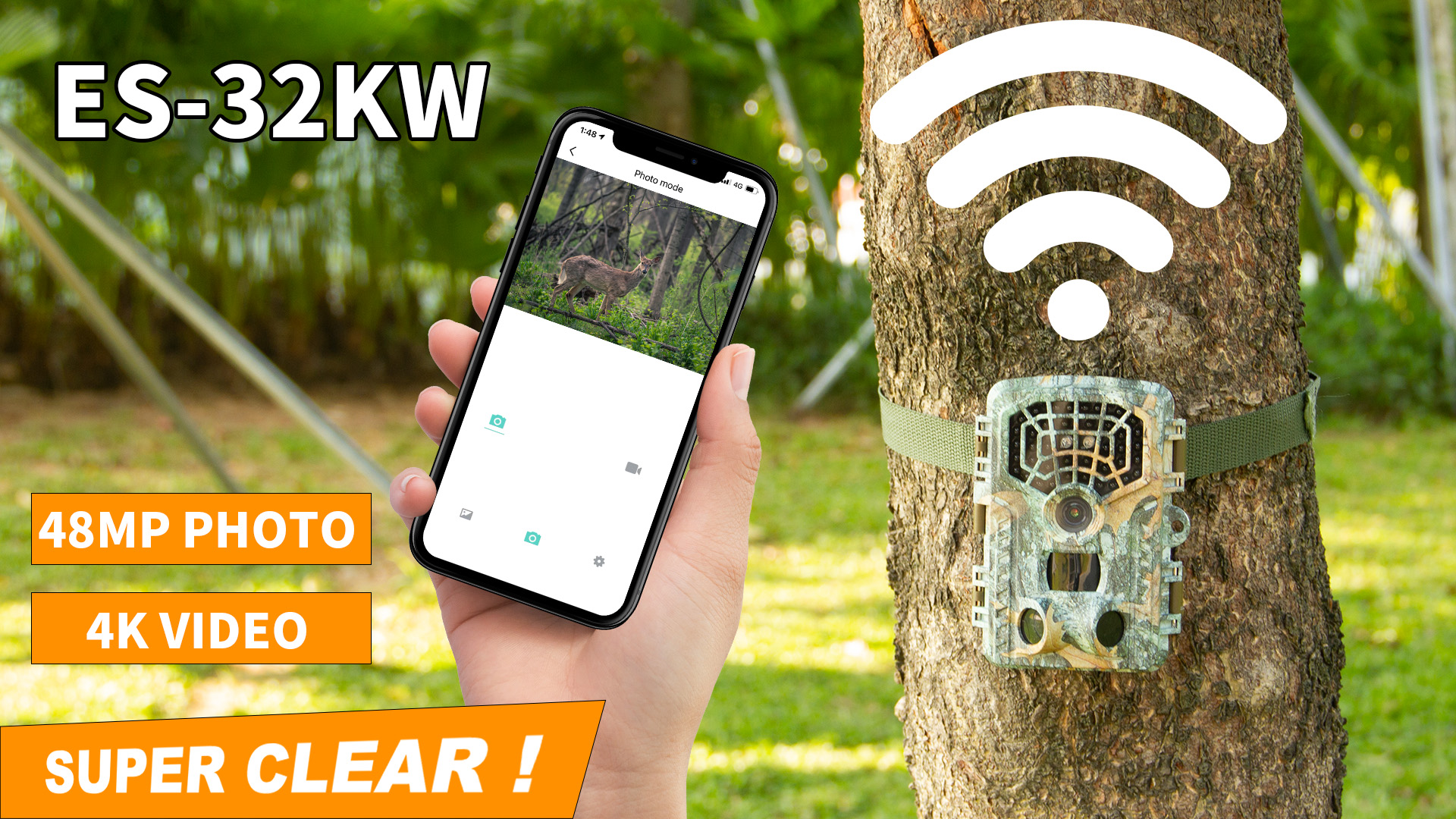 Outdoor Night Vision 4K Live Streaming Motion Sensor Game Camera