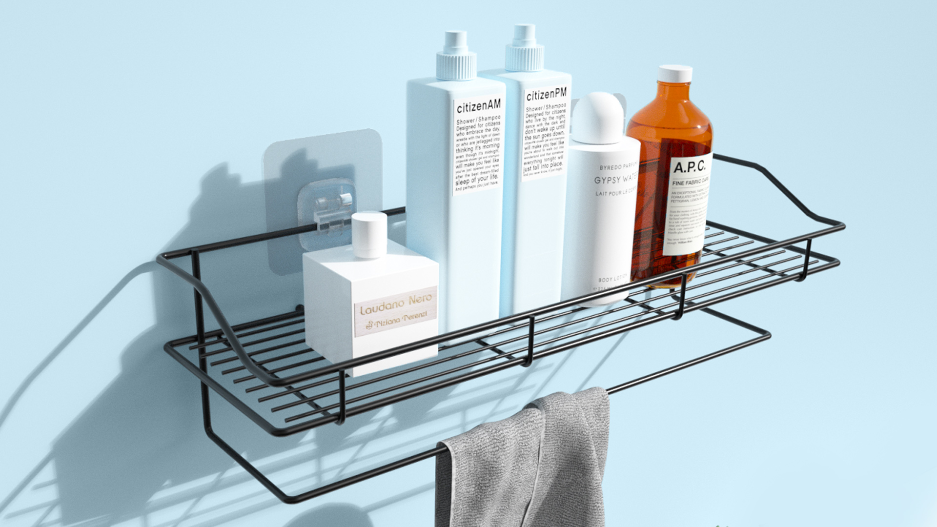 Professional Wall Mount Bath Rack Rustproof Stainless Steel Towel Racks for Bathroom Shower Shelf With Towel Bar manufacturers
