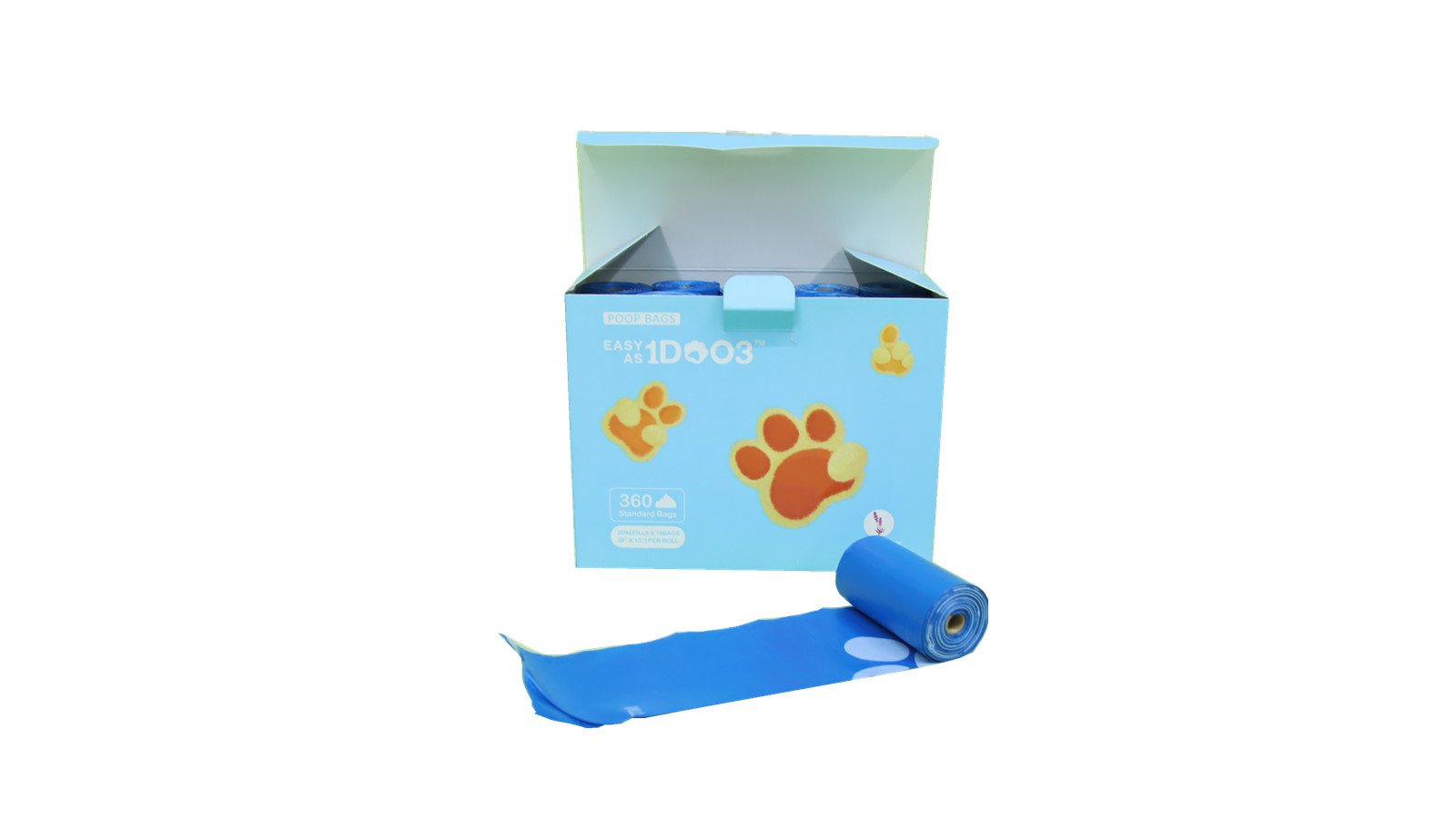 Best quality Biodegradable poop bag PET waste bags with dispence