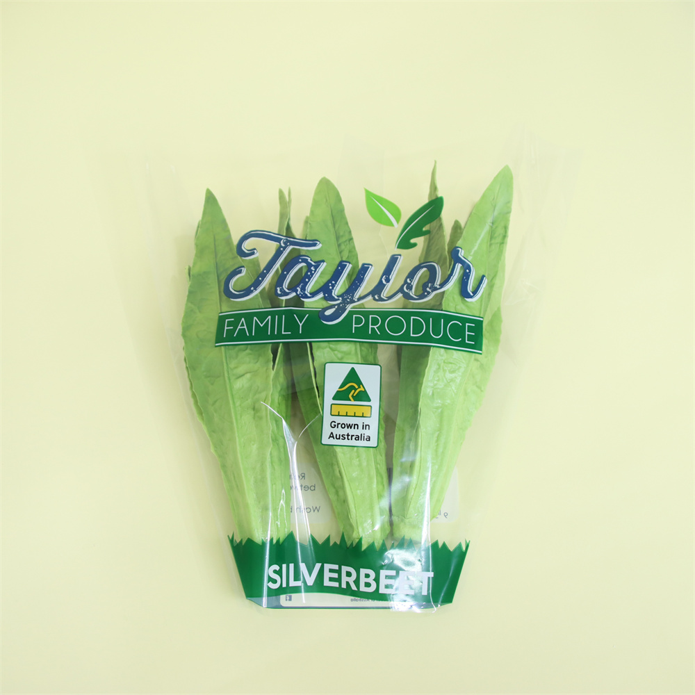 Food grade Lettuce Bag plastic food packaging bag water leaf vegetables