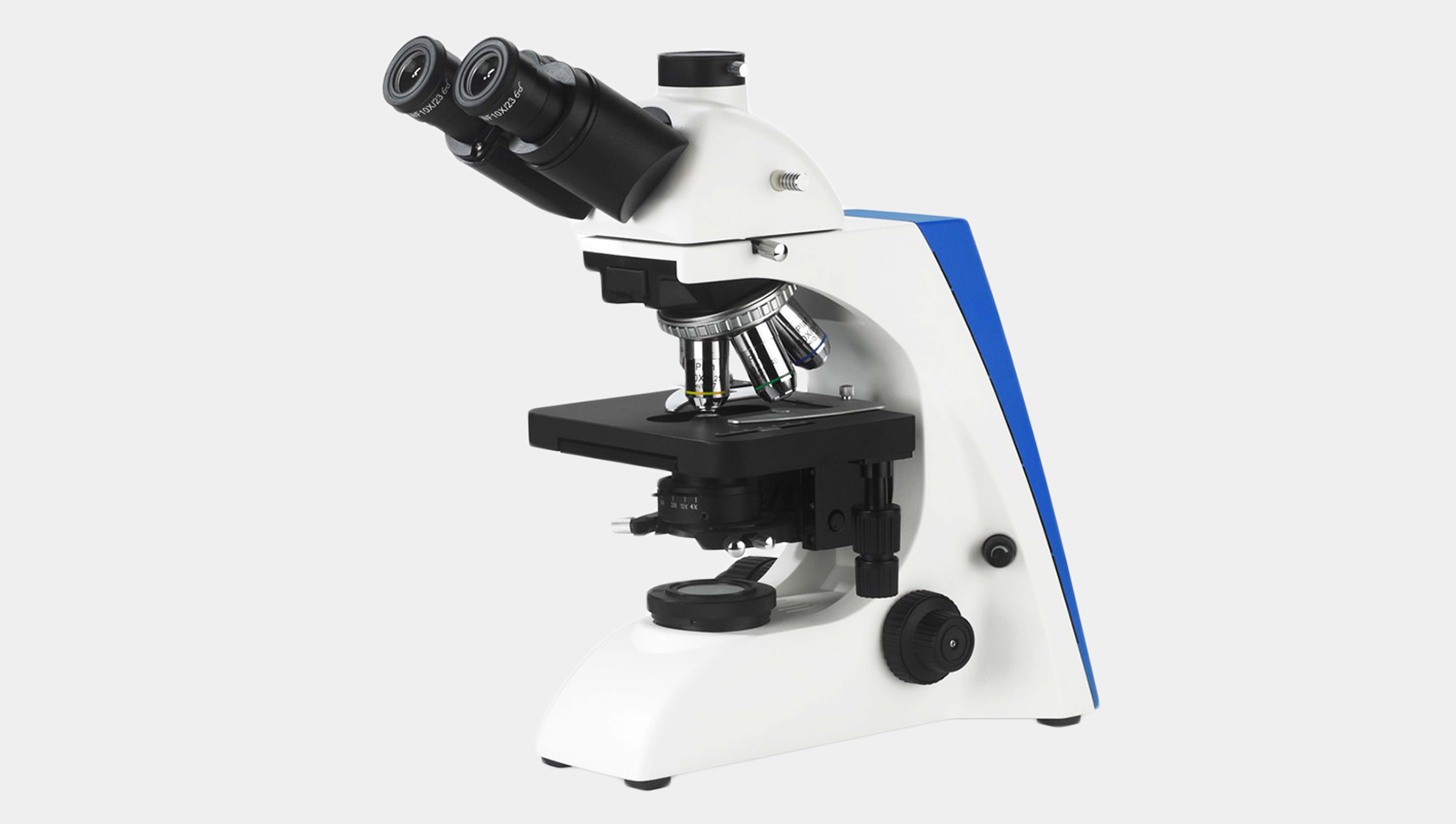 A12.2603 Лабораторный биологический микроскоп, тринокулярный, пятикратный, план Infintiry