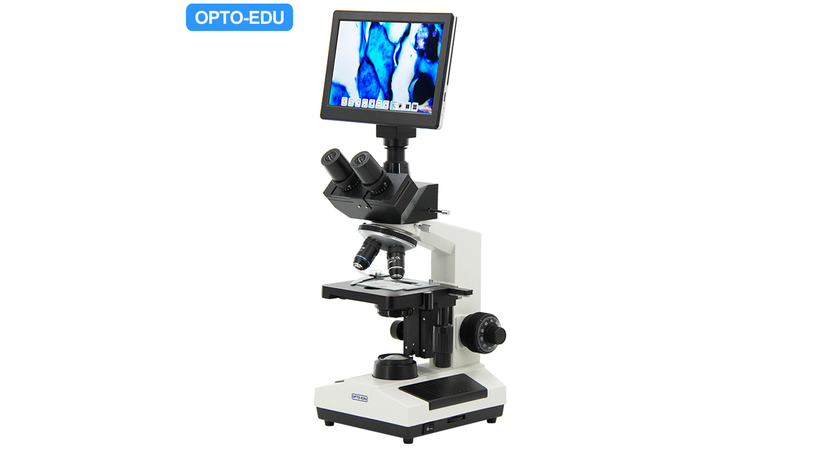 Opto-EDU A33.1009 9 "LCD digitales biologisches Mikroskop, 5.0M HDMI + USB
