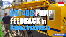 ABT40C Concrete Pump Machine For Build Hotel In Pupua,Indonesia