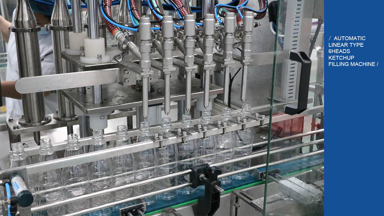 Máquina de llenado de ketchup de 6 cabezas de tipo lineal automático de alta calidad al por mayor - Zhangjiagang Sokos Machinery Co., Ltd.
