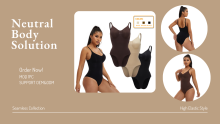 Sexy Slimming Bodysuit Tummy Control Brief Shapewear Backless Body Shaper Deep V Neck