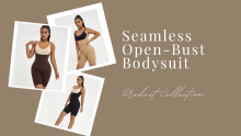Control Shapewear for Women Seamless Bodysuit Open BustBody Shaper Shorts Open Bust Lift Butt Mid Thigh Slimmer