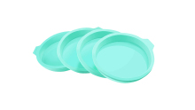 1.6 Inch Silicone Cake Pan Round Baking Mold Quick Release Rainbow Layer Cake Molds
