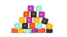 Buliding Blocks Puzzles Toy Anxiety Relief Silicone Sensory Sequeeze Toy For Children