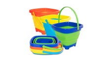 Foldable Silicone Beach Barrel Pail Kids Sand Bucket For Summer Beach Fun Toys