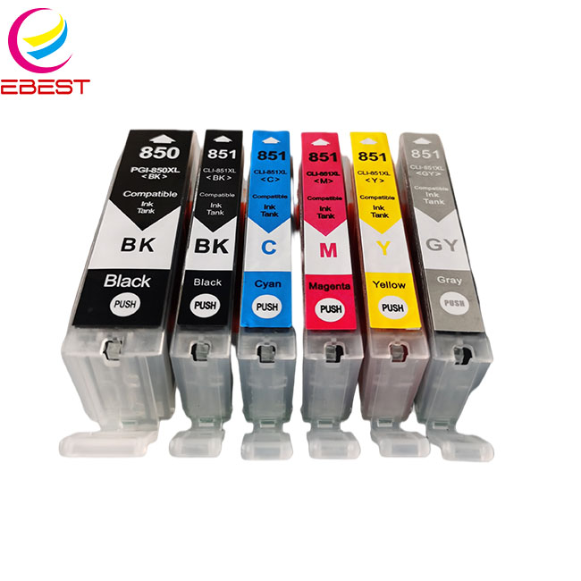 Compatible Premium Ink Ebest PGI-850 CLI-851 Premium Compatible Inkjet Ink Cartridge for Canon ...
