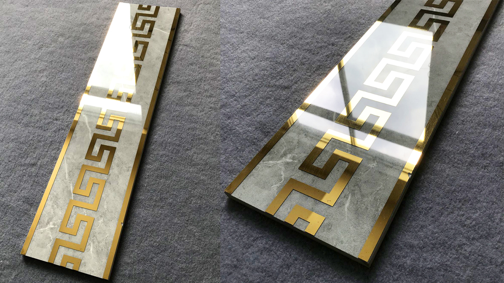 Springletile pattern border tiles Ceramic gold border tiles