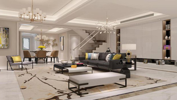 Luxury coffee table design villa living room project