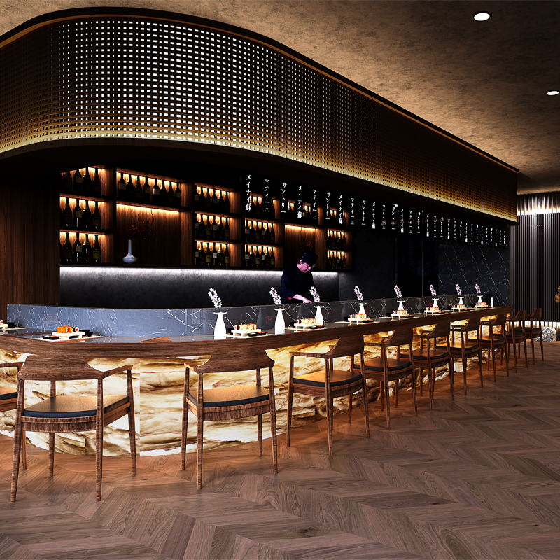 お洒落な光るバーカウンター パーティーの受付にも使える！ お洒落な光るバーカウンター パーティーの受付にも使える！