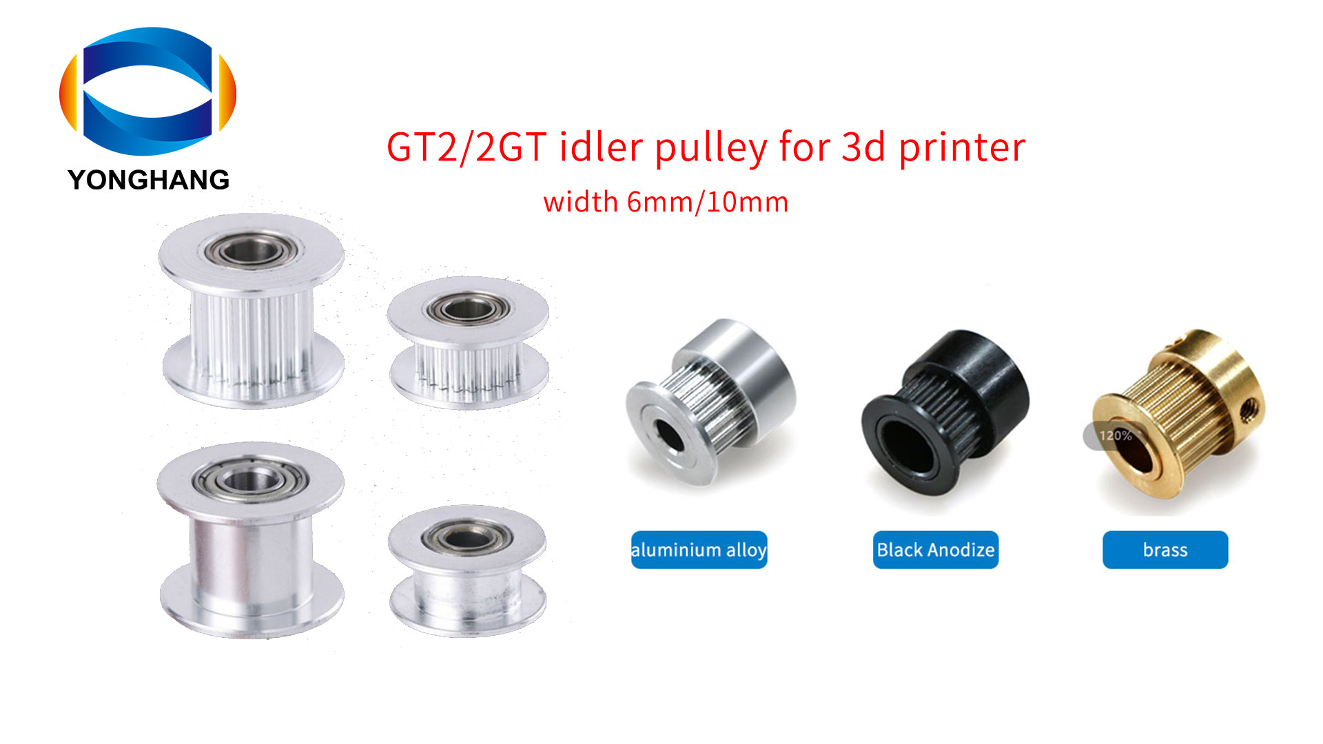 Шкив gt2. Шкив зубчатый gt2-6mm д.5мм 40 зубов.