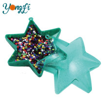Hexagon star Clear Ornaments Balls,DIY Plastic Fillable Christmas Decorations Tree Balls Baubles Craft Transparent Ball