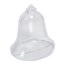 bell Transparent Plastic Fill-able Ball Ornament Hollow Sphere Snap-On Ball Christmas Decorations