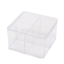 Clear Acrylic Plastic Square Cube Jewelry Box Mini Storage Box Mini Square Containers with Lids Storage Candy Box