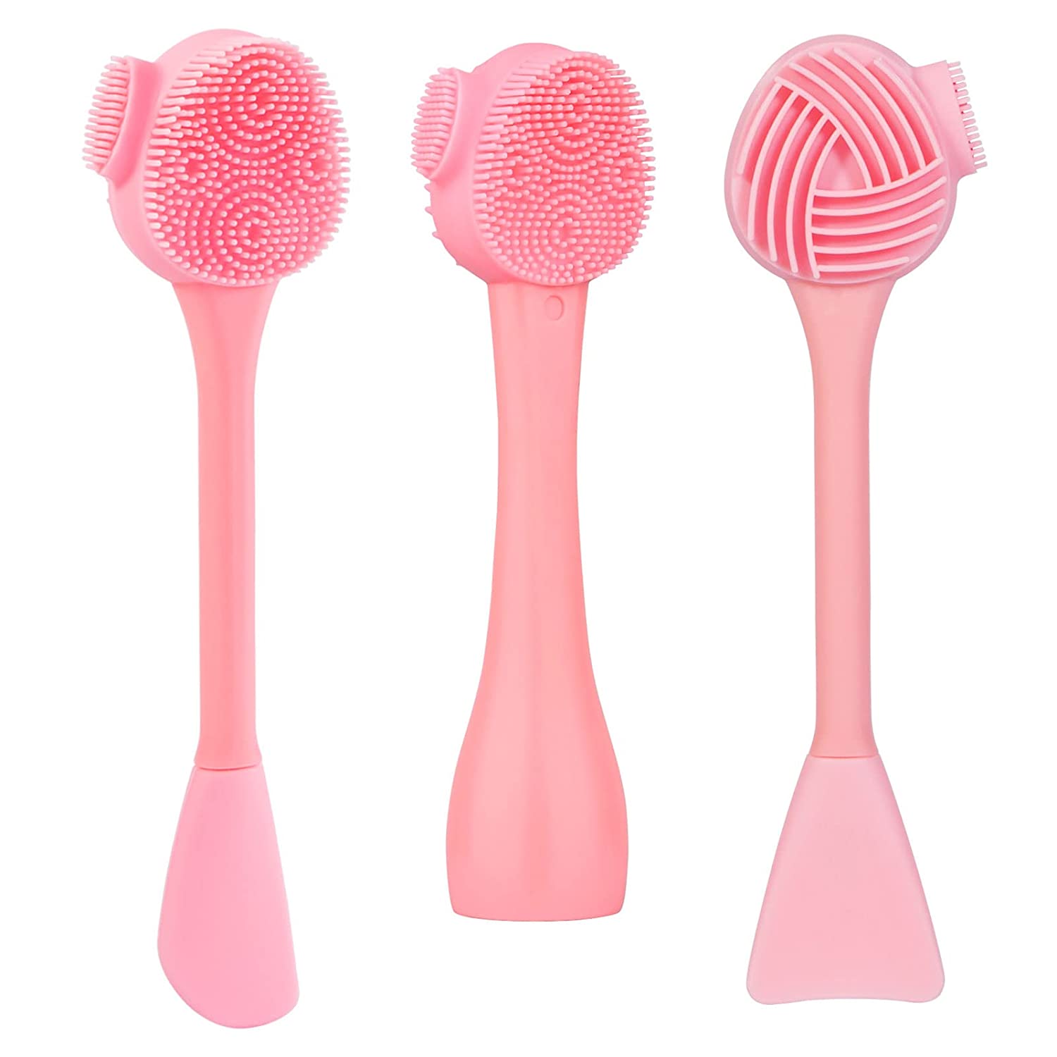 DoubleEnded Face Silicone Facial Cleansing Brush